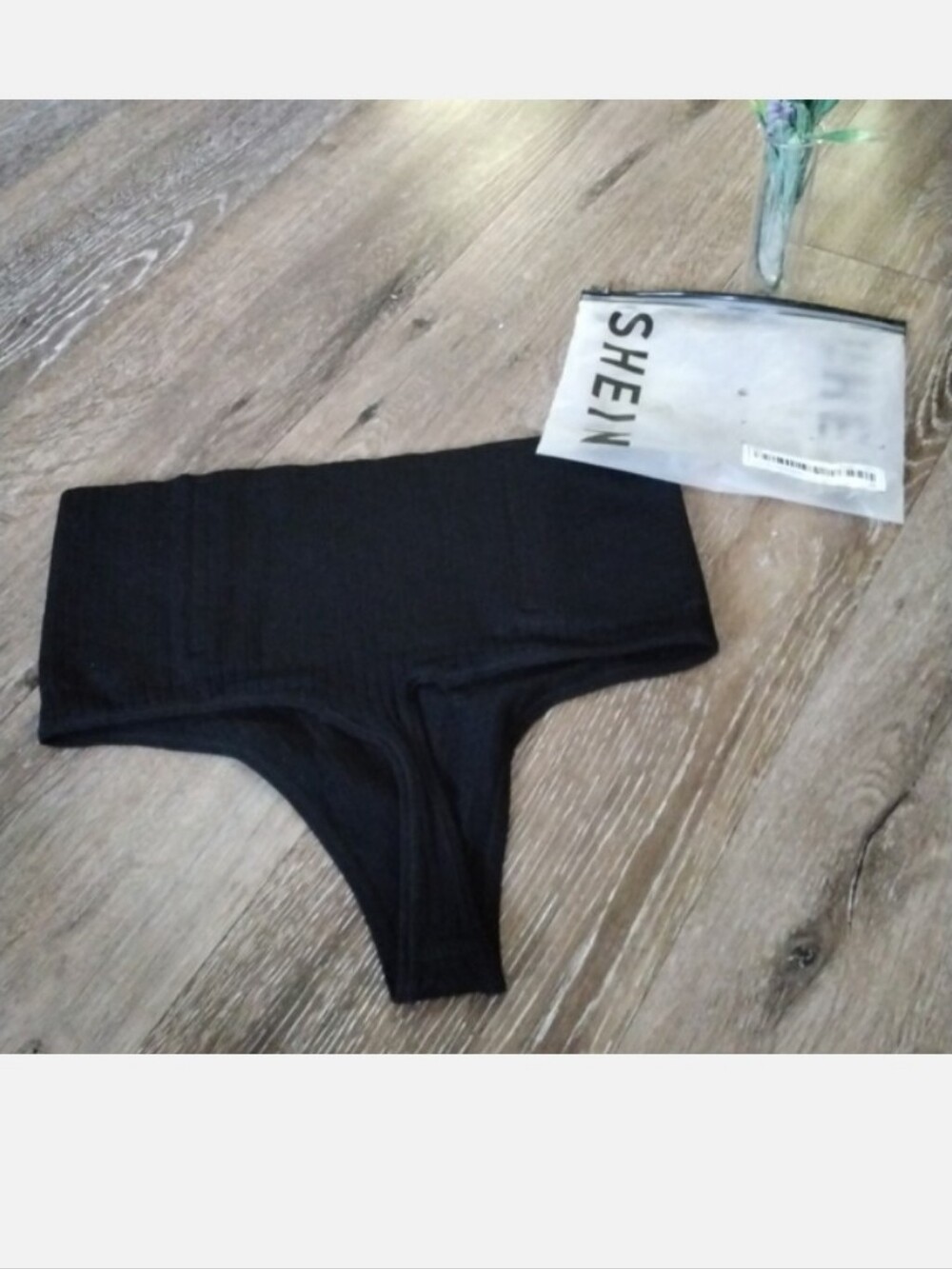 NWT: SHEIN; SHAPING WEAR THONG PANTY, BLACK, SIZE: XL.